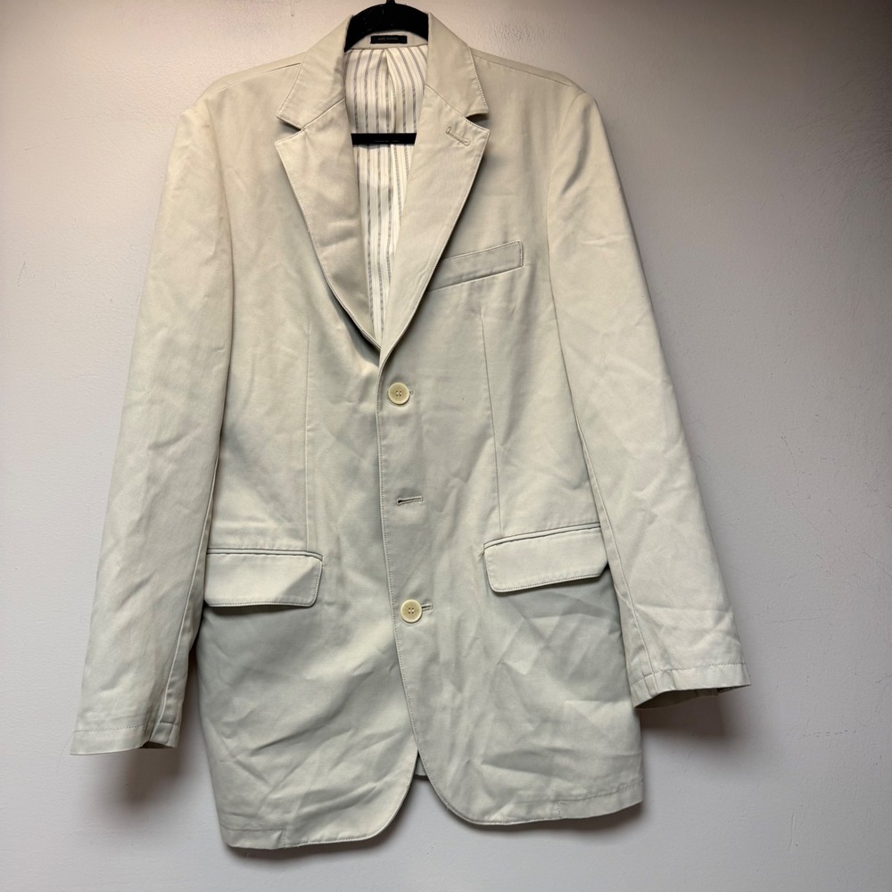 Express Blazer‎ Mens Small Beige Excellent 3-Button Cotton Blend Sport Coat